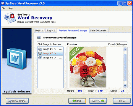 Word Recovery Tool Screenshot